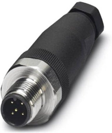 Phoenix Contact 1553187 Sensor-Aktor-Steckverbinder M12 Stecker gerade unkonfektioniert 5-polig in Schwarz - Bild 1