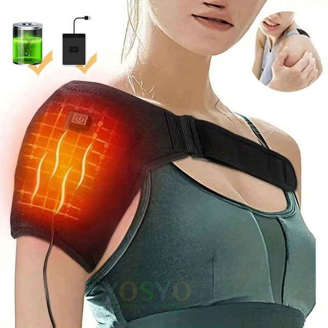 Savihaha Elektrisch beheizbare Schulterbandage in Schwarz zur Linderung von Arm- und Schulterschmerzen mit Massagefunktion - Bild 1