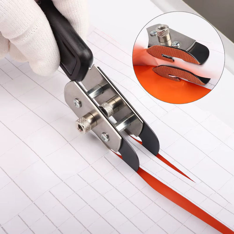 EHDIS Doppelkopf-Vinylfolien-PTFE-Schneider mit 10 Metallklingen für Tapeten, Carbonfolie und Aufkleber - Bild 2