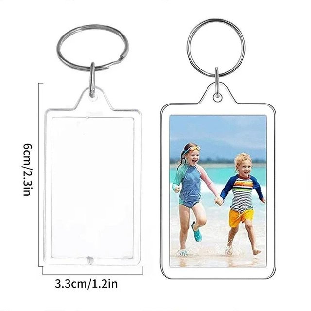 Binchi Outdoor Product Schlüsselanhänger Acryl, Rechteckig, Weiß, Unisex - Bild 1