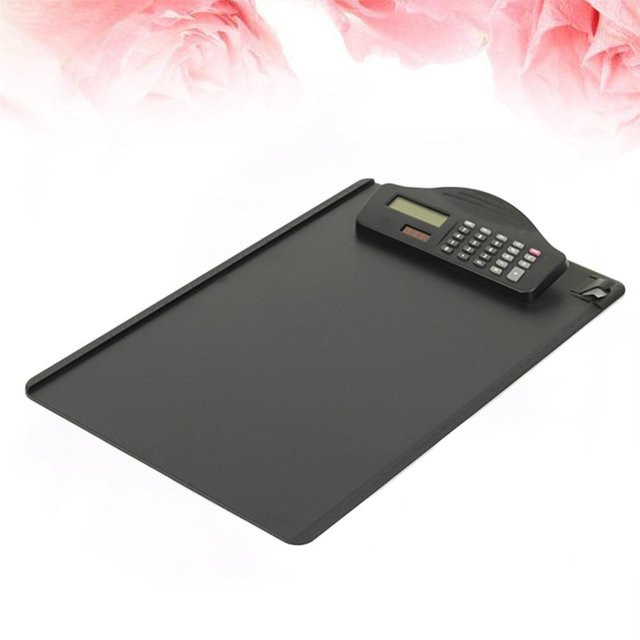 Yiran Furniture Multifunktions-Klemmbrett mit Taschenrechner und Papierhalter in Schwarz - Bild 1