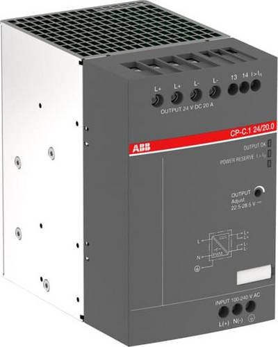 ABB Netzteil Stromversorgung 24 V/DC 20A in Grau - Bild 1