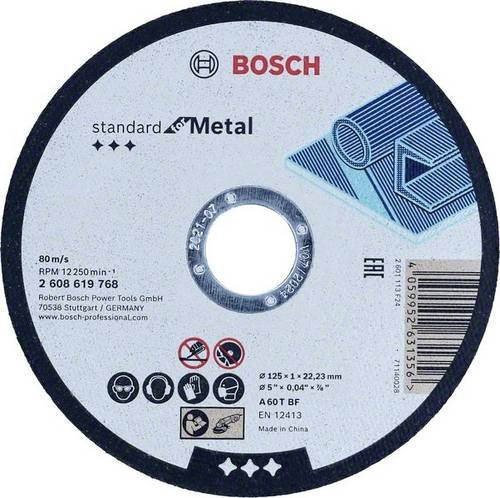 Bosch Trennscheibe gerade für Metall Schwarz 115 mm - Bild 1