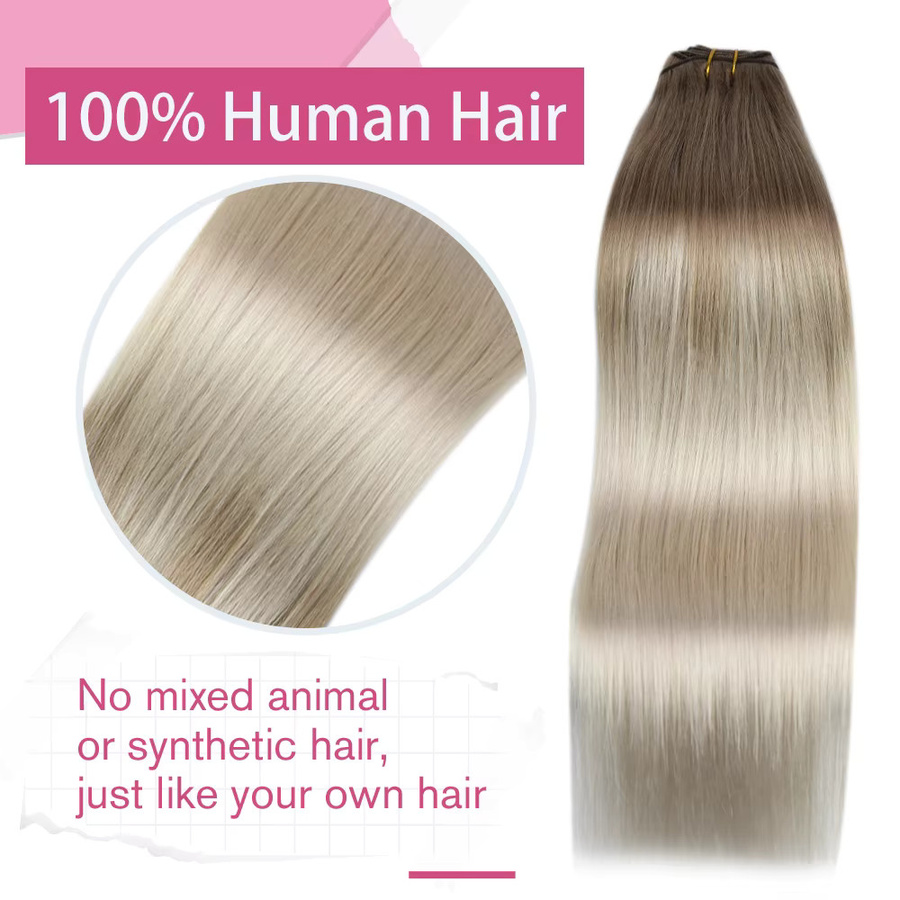 Moresoo Remy Haar Extensions, Balayage, Gerade, Damen - Bild 2