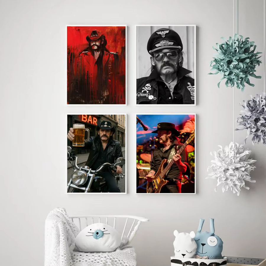 Singer L-lemmy Kilmister Poster HD wasserdichte selbstklebende Wandkunst B: 20 cm, H: 15 cm - Bild 5