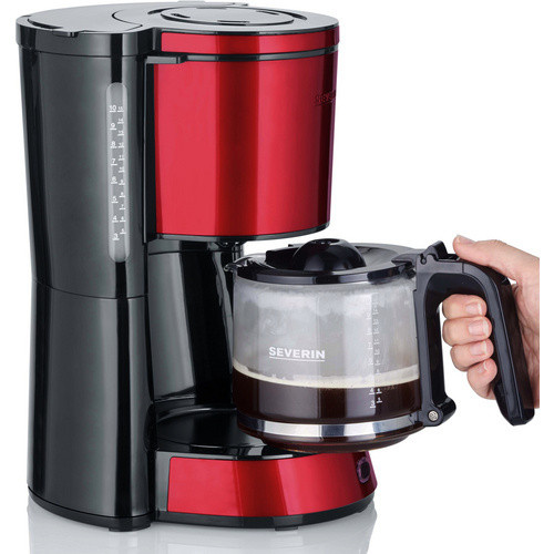 Severin KA 4817 Filterkaffeemaschine in Rot Metallic und Schwarz mit 1,25 l Fassungsvermögen - Bild 4