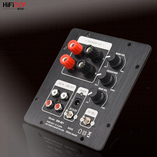 HIFIDIY LIVE 2.1 Subwoofer-Verstärkerplatine TPA3118 mit Bluetooth, 30W*2 + 60W Subwoofer, Schwarz - Bild 1