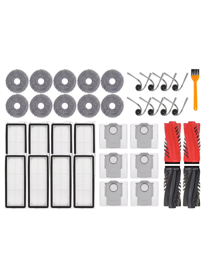 Roborock Ersatzteil-Set für Qrevo Curv, S5X, S5V, 5XC, 5A1, 5AE, CurvC, Qrevo C Pro und Qrevo C in Multicolour mit Bürsten, Filtern, Wischtüchern und Beuteln - Bild 2