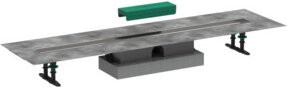 Hansgrohe uBox Universal Komplettset für Duschrinne aus Edelstahl in Grau, Breite: 100 cm - Bild 1