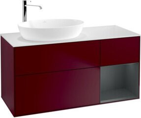 V&B Waschtischunterschrank Finion mit Wandbeleuchtung in Weiß, B/T/H: 120 x 50,1 x 50,1 cm - Bild 1