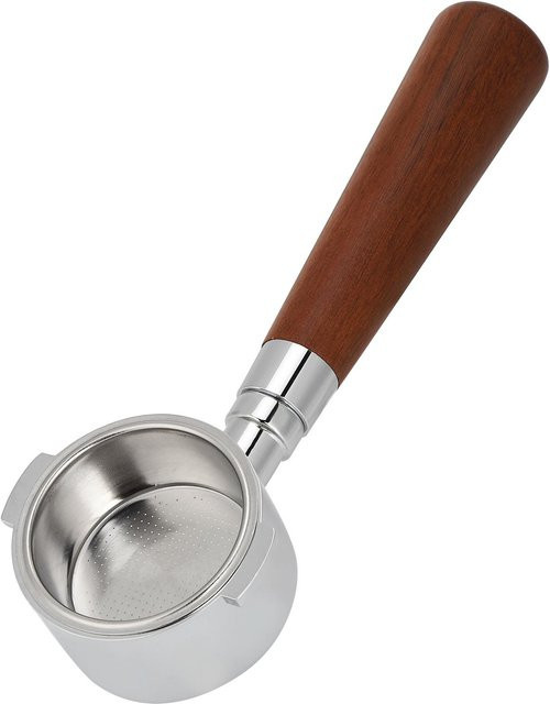 Bodenloser Siebträger Filter mit Griff als Ersatzzubehör passend für Delonghi Kaffeemaschinen in Braun - Bild 1