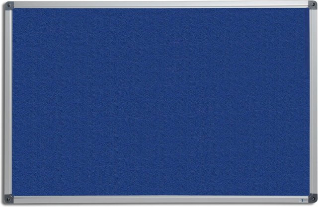 Office Marshal Filz-Pinnwand mit Aluminium-Rahmen in Blau - Bild 1