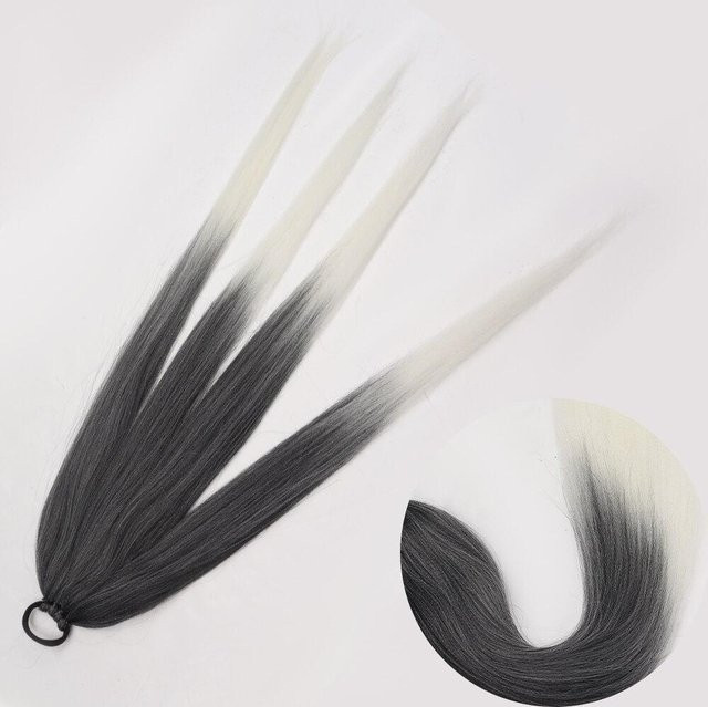MISS WIG Pferdeschwanz Extensions, Synthetische Boxzöpfe, Braun Ombre, 65 cm - Bild 1