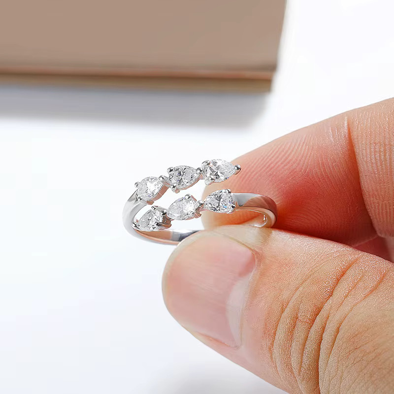 Smyoue Moissanit-Ring, 925 Silber, Damen - Bild 2