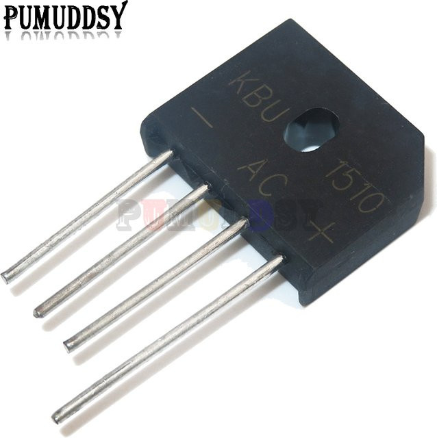 PUMUDDSY Brückengleichrichter Dioden Set in Schwarz, 5 Stück, verschiedene Modelle (KBP206, KBL406), 600V bis 1000V - Bild 1