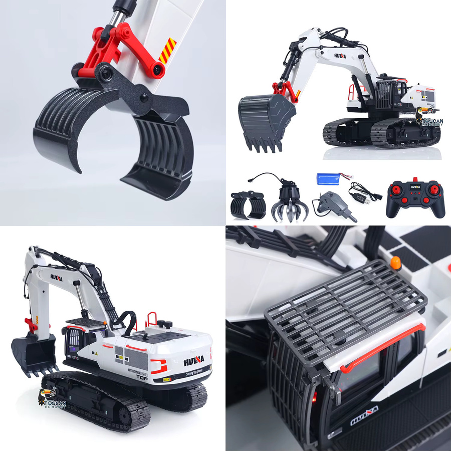 HUINA RC Bagger, Metall, 1:14, mit Licht und Sound, Spielzeug Auto - Bild 2