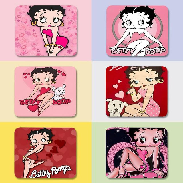 Rastar Mauspad mit Cartoon B-Betty B-Boop Design, rutschfeste Schreibtischunterlage für Computertisch und Tastatur - Bild 1
