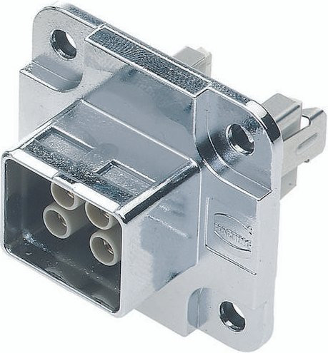 HARTING Anbaugehäuse aus Kunststoff in Silber, 4-polig - Bild 1
