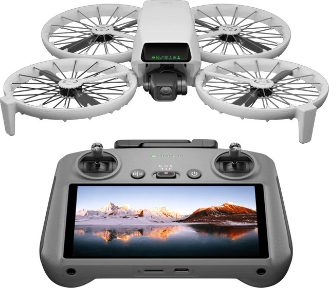 DJI Flip Drohne mit 1-Zoll-Kamera und Smart Controller DJI RC 2 in Weiß und Grau - Bild 1
