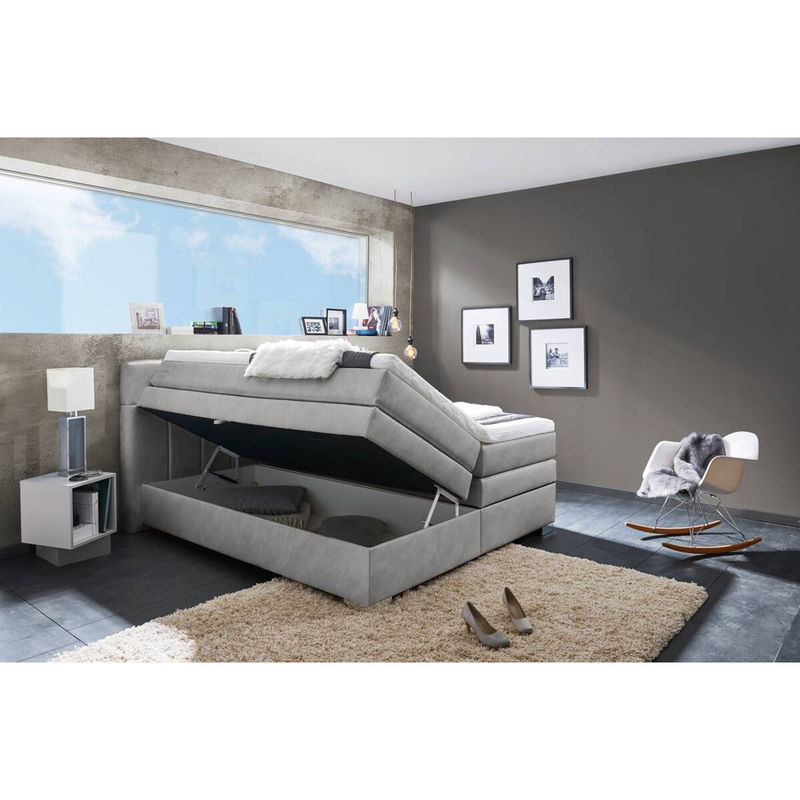 Boxspringbett Maratea von POCO in Silber mit Bonell-Federkern, Liegefläche B: 180 cm, L: 200 cm - Bild 2
