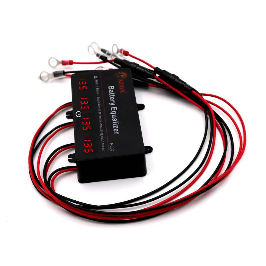 MAZAVA HC02 Aktiver Batterieausgleicher für 12V 24V 36V 48V Blei-Säure-Batterien mit Touch-Schalter, Schwarz - Bild 4