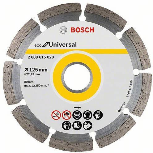 Bosch Diamanttrennscheibe für Beton, Ziegel, Kalkstein und Dachziegel, Durchmesser: 125 mm - Bild 1