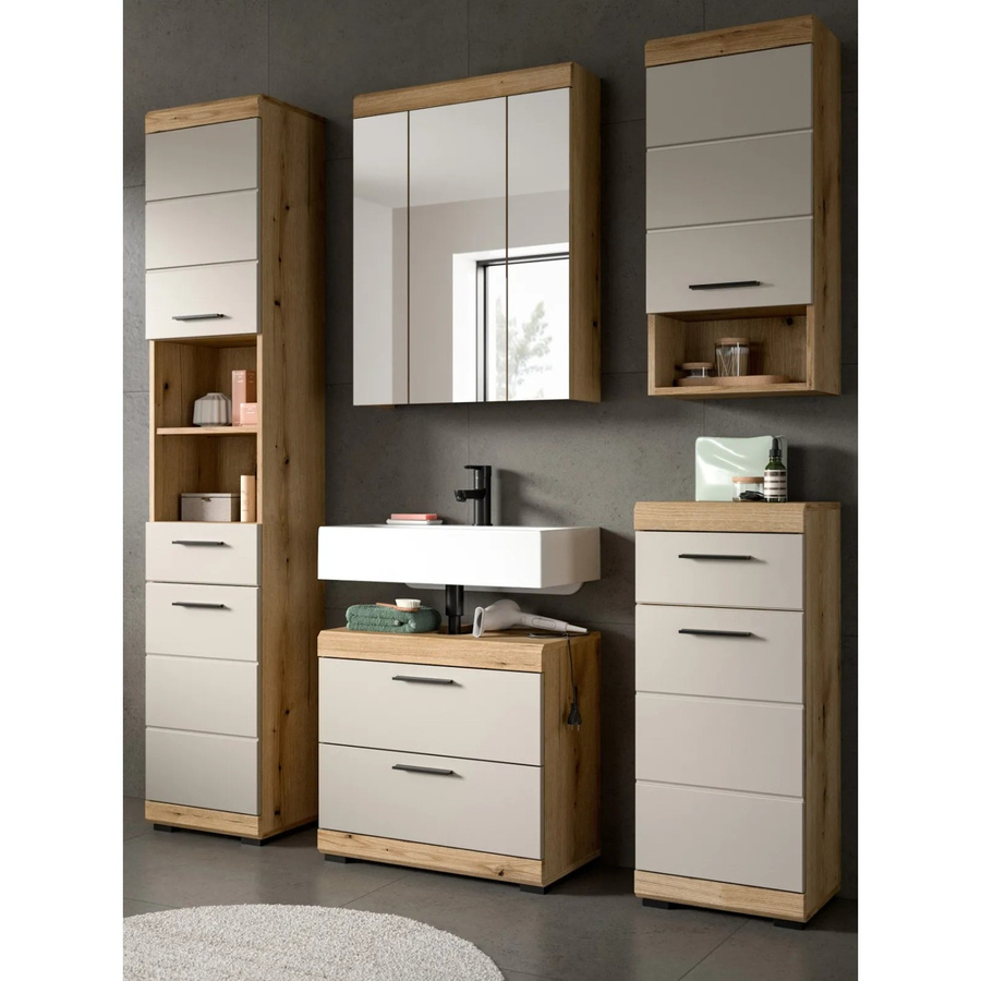 Inn.Furn Badmöbel Set Shawn in Sand und Eiche, 5-teilig, modern, Breite: 164 cm - Bild 2