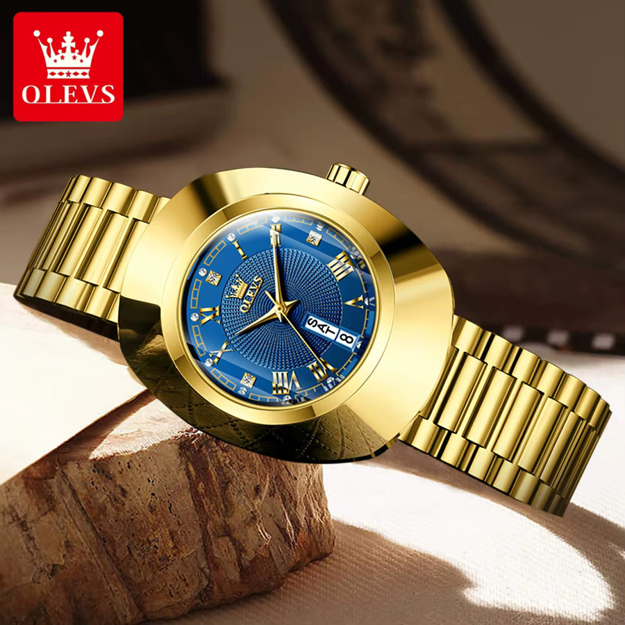 OLEVS Armbanduhr Quarz, Edelstahl, Gold, Damen - Bild 3