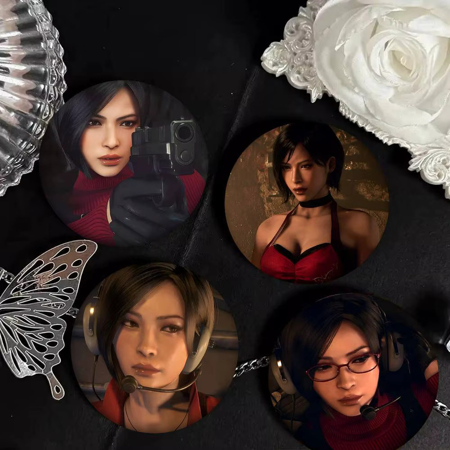 Brosche Ada Wong Resident Evil, Rundes Abzeichen, Anstecknadel - Bild 2