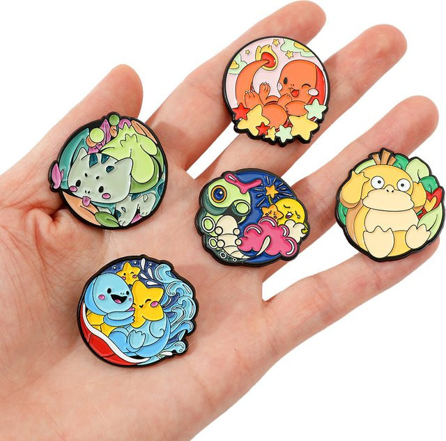Potdemiel Pin-Set Pokémon, Emaille, Metall, Bunt - Bild 1