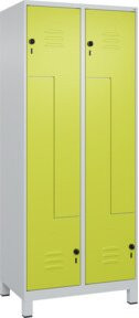 C+P Z-Spind Classic PLUS mit 4 Fächern, Füße, Sicherheits-Drehriegel, H x B x T: 195 x 80 x 50 cm - Bild 1