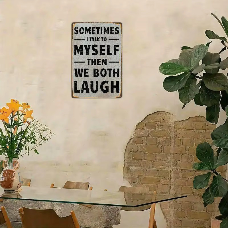 DDPNKL Vintage Metallblechschild Wanddeko mit Humor-Spruch, Rechteckig, Breite: 30,48 cm, Höhe: 20,32 cm - Bild 6