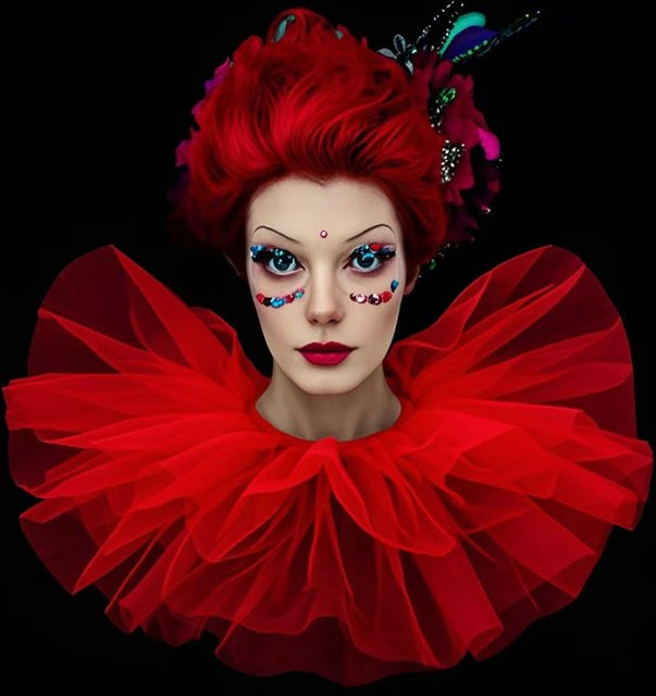 Pongpeng Clown Maskerade, Zubehör, Rot - Bild 1