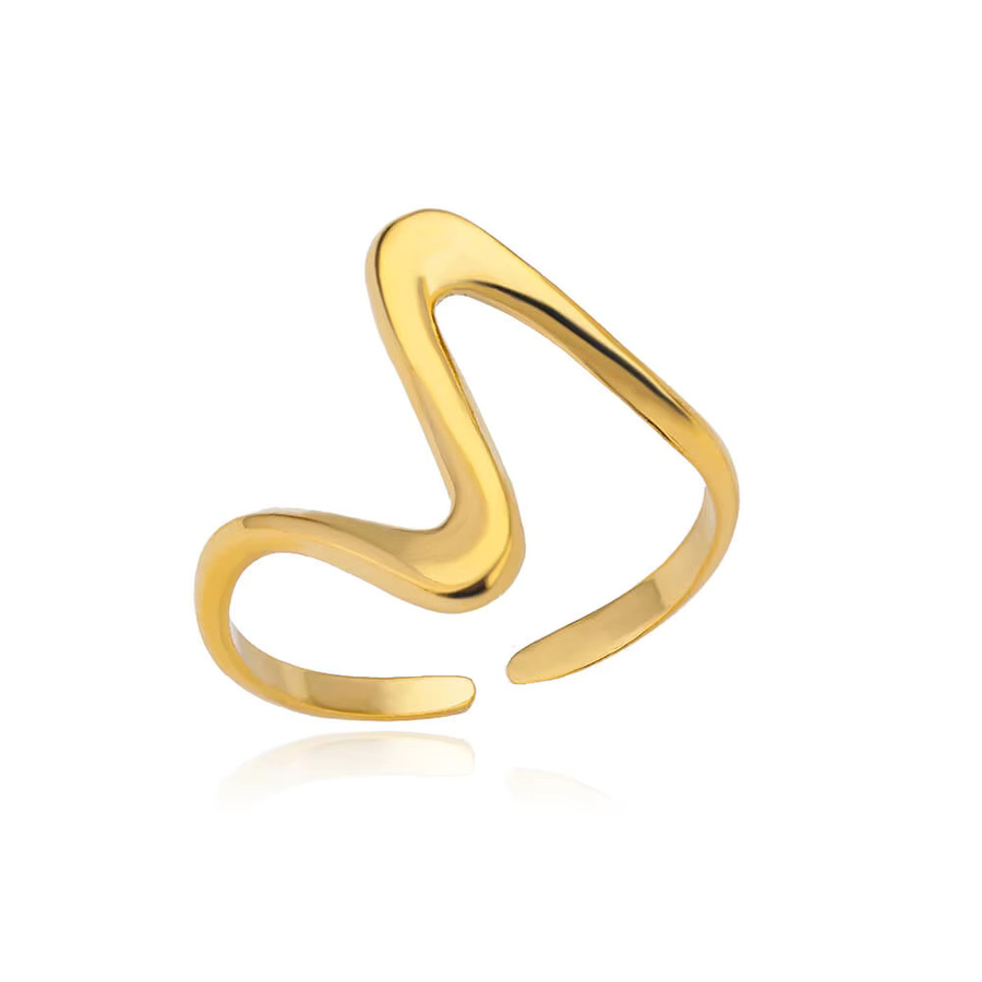 ICFTZWE Ringe, Edelstahl, Gold Farbe, Damen, Verstellbar - Bild 2