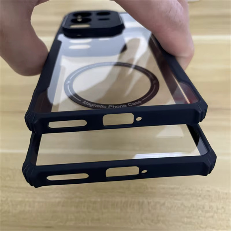 Magnetische Schutzhülle für Infinix Note 50 Pro, Note 50 und 50 Pro Plus 4G, transparente Acrylschale mit MagSafe Kompatibilität und stoßfestem Bumper - Bild 4