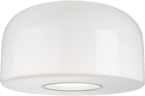 Flos Bellhop Glass C2 Deckenleuchte aus Opalglas in Weiß, dimmbar mit LED