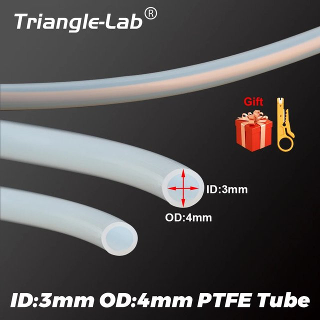 Trianglelab PTFE-Ersatzschlauch für Rabbit MMU und 1,75mm Filament Hotend Extruder, transparent, ID 3 mm, OD 4 mm - Bild 1