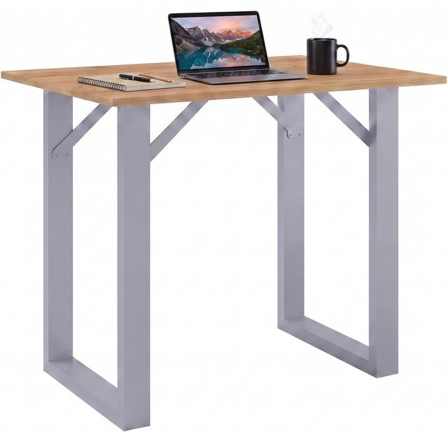 VCM Bartisch Xona in Braun, moderner Stehtisch aus Metall und MDF mit mattem Finish, B/T: 138 x 80 cm - Bild 1