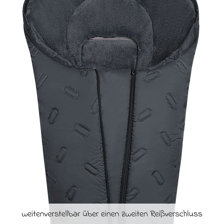 Odenwälder Fleece-Fußsack Oskar für Buggy, Sport- und Kinderwagen in Anthrazit - Bild 4
