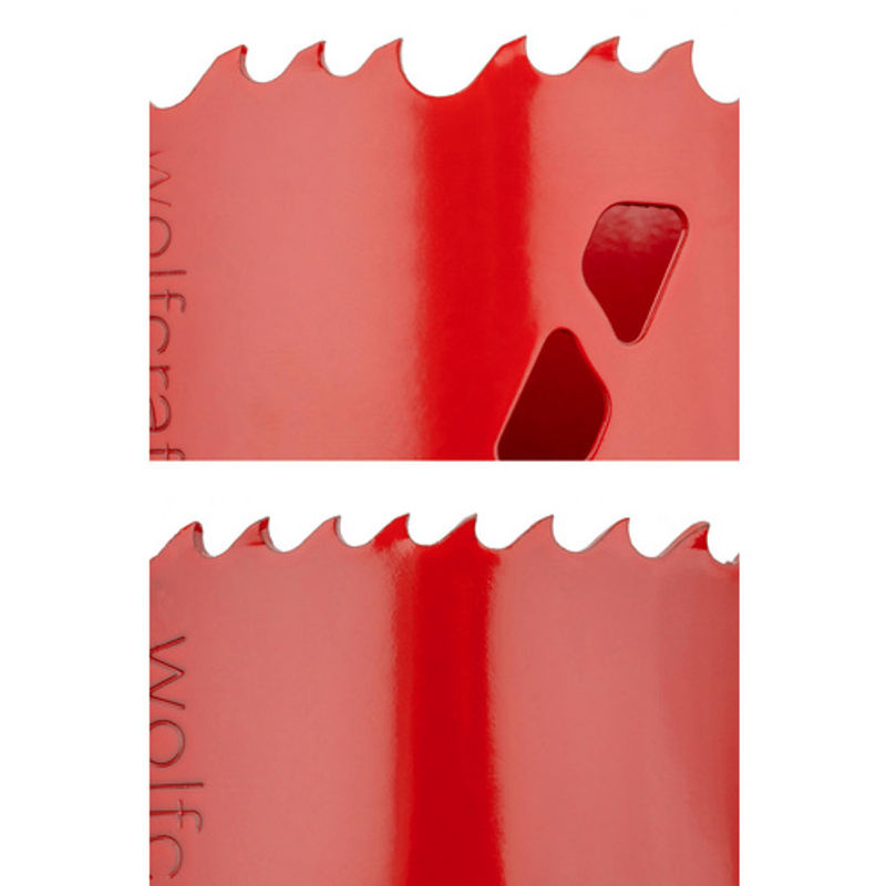 Wolfcraft Lochsäge aus Bimetall in Rot mit einem Durchmesser von 60 mm - Bild 3