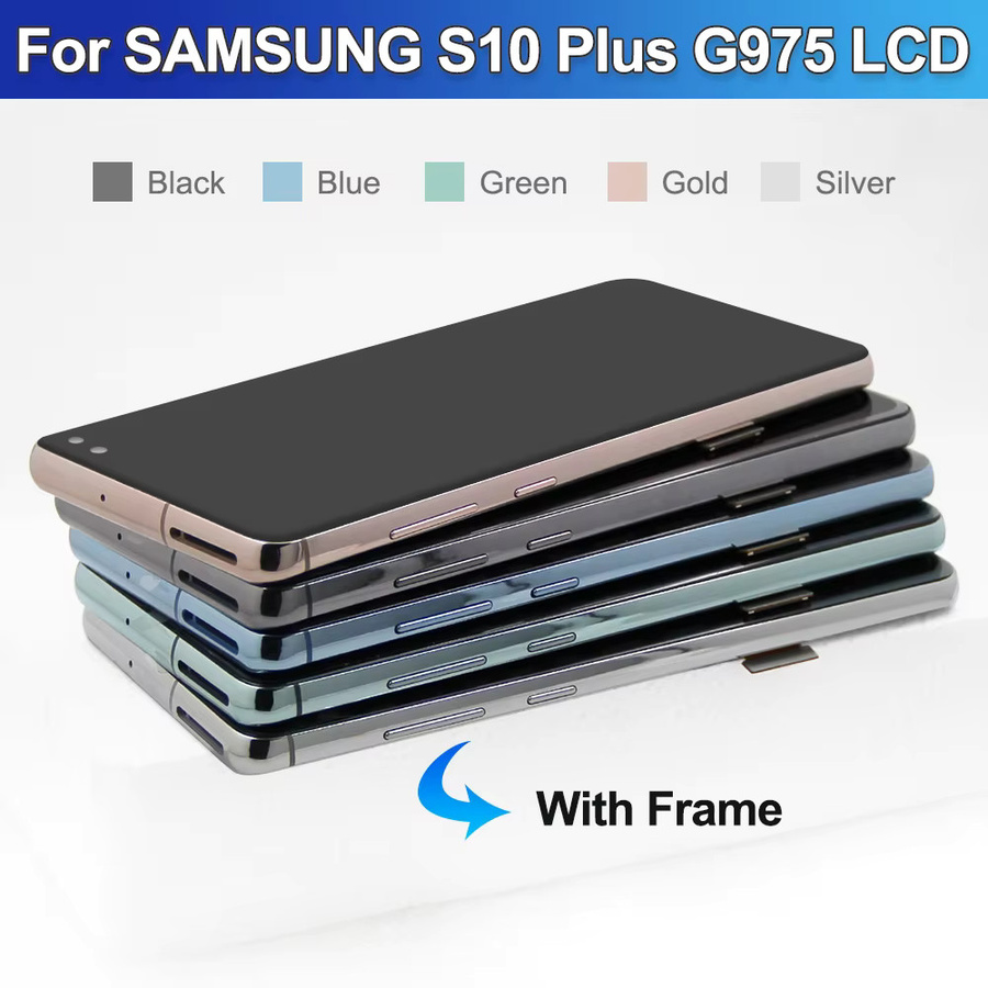 Samsung Galaxy S10 Plus TFT S10 Plus LCD Display G975 G975F/DS Ersatz Bildschirm mit Touchscreen Digitizer Montage und Rahmen in Grün - Bild 2