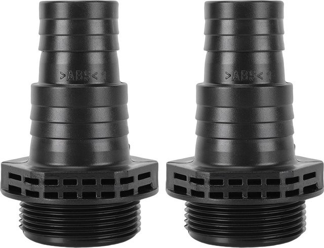2 Stück Musysh Pumpenanschlüsse aus ABS für SPS100 SPS75 SPS50 SPS25 Sandpumpen in Schwarz und Grau, Durchmesser: 38 mm - Bild 1