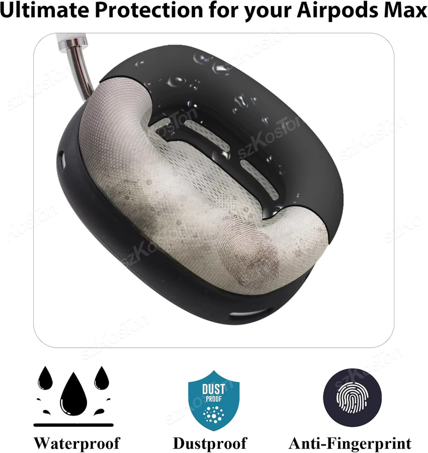 Schutzhülle für Apple AirPods Max Ohrpolster aus weichem Silikon, schweißfest und waschbar, in Blau oder Schwarz - Bild 4