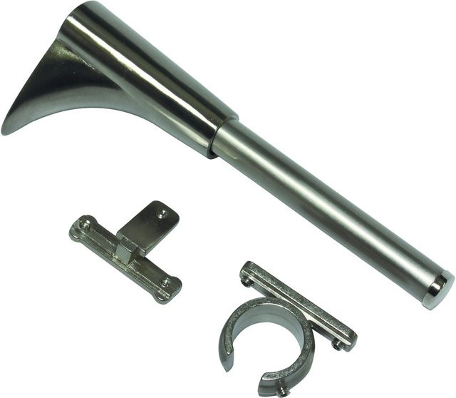 Gardinia Universalträger Memphis für 1- und 2-Lauf, Ø 16 mm, Edelstahl-Optik, Silber - Bild 1