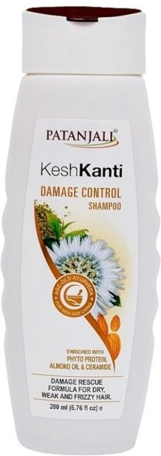 Patanjali Kesh Kanti Damage Control Shampoo, 3 x 200 ml, mit Ceramide - Bild 1