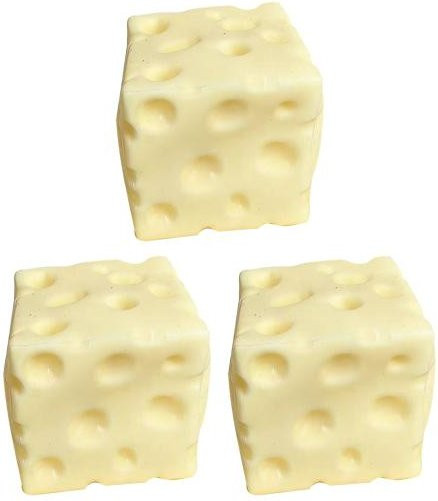 Zoeneed Käse-Quetschspielzeug, 3-teiliges Set, weicher Stressball - Bild 1