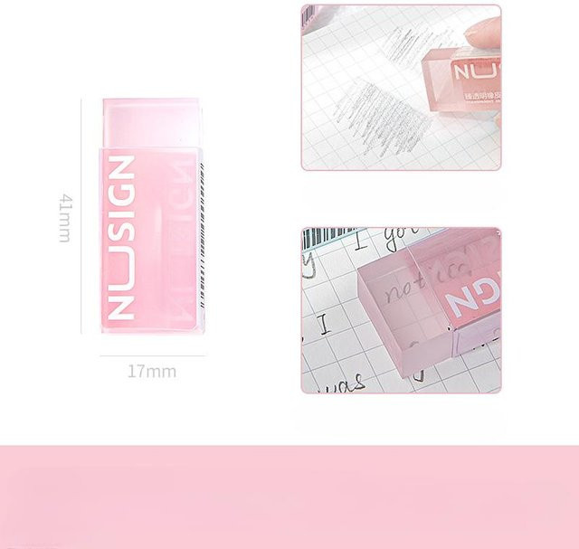 Ins Simplicity Radiergummi rosa und transparent - Bild 1
