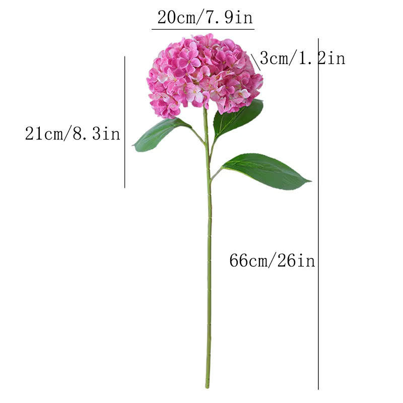 WQNJIN Dekorative Hortensien-Kugel mit Stickerei als modernes Wohnzimmer-Ornament in Pink oder Lila - Bild 2