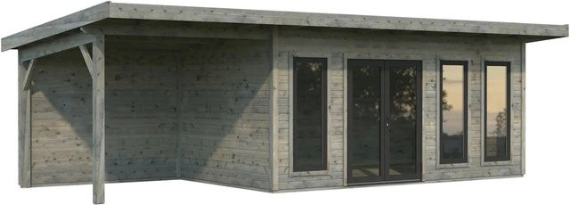 Palmako Holz-Gartenhaus Aurelia Pultdach in Grau mit modernem Design, B/T: 833 x 300 cm - Bild 1