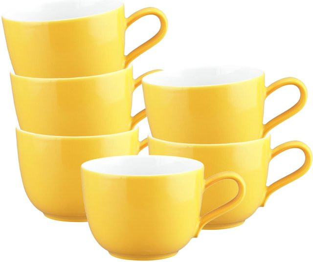 Seltmann Weiden Kaffeetassen Liberty Pure Colors Gelb 6er Set 260 ml - Bild 1